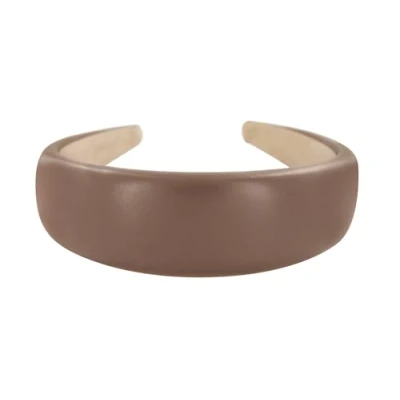 Abbildung von axy Breiter Haarreif in Kunstleder Optik Wunderschön Damen Stirnband Haarschmuck Haarreifen Hairband HR27CL (Braun)