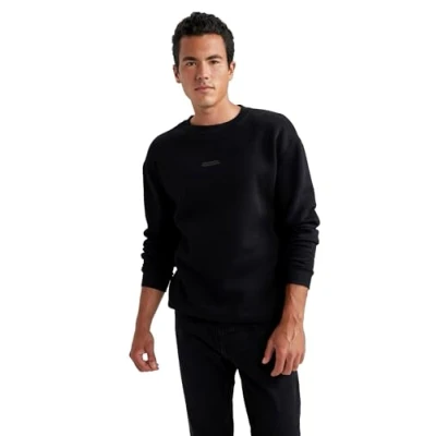 Abbildung von Defacto BOXY FIT Sweatshirt, Herren, Größe: XL, Black