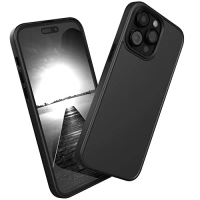 Abbildung von EAZY CASE Ultra Schutz Outdoor Hülle kompatibel mit iPhone 14 Pro Max, hochwertige Schutzhülle Aufprallschutz, Stoßfest und Kratzfest, dünne Handyhülle Kameraschutz, Schwarz