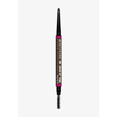 Abbildung von NYX Professional Makeup Augenbrauenstift, Mit zweiseitiger Spitze zum Definieren der Augenbrauen, Bis zu 16h wischfest und farbecht, Vegane Formel, Blade &amp; Shade Nano, Farbton: Espresso