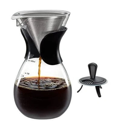 Abbildung von GEFU Kaffeebereiter &quot;BUTIO&quot;, 0,8 l Kaffeekanne, Edelstahlfilter, hitzebeständiges Glas, 800 ml, kompaktes Design