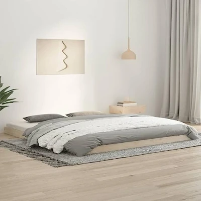 Abbildung von vidaXL Massivholzbett Doppelbett Bettgestell Bett Holzbett Bettrahmen Lattenrost Schlafzimmerbett Schlafzimmermöbel 180x200cm Kiefer