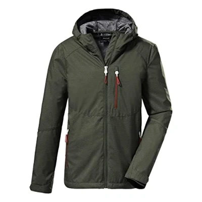 Abbildung von killtec Jungen Softshelljacke/Outdoorjacke mit Kapuze KOS 61 BYS SFTSHLL JCKT, dunkeloliv, 140, 37839 000