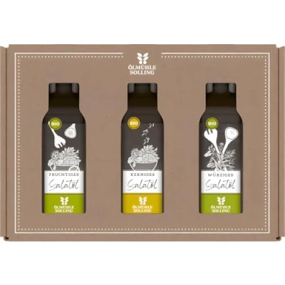 Abbildung von Ölmühle Solling Geschenkset Probierset, Bio Salaltöl, 3x100ml (1)