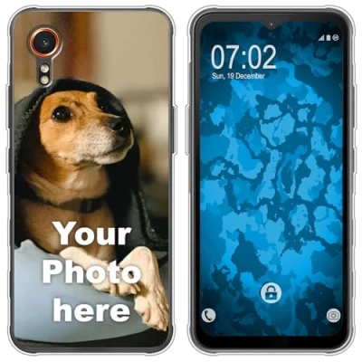 Abbildung von PhoneNatic personalisierte Handyhülle für Galaxy Xcover 7 Custom Silikon Case in transparent zum selbst gestalten mit eigenem Foto Bild Text individuell