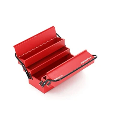 Abbildung von GEDORE red Werkzeugkasten, 5 Fächer, groß, leer, Maße (LxBxH): 260x535x210 mm, rot, Stahlblech, Sortierbox, R20600073