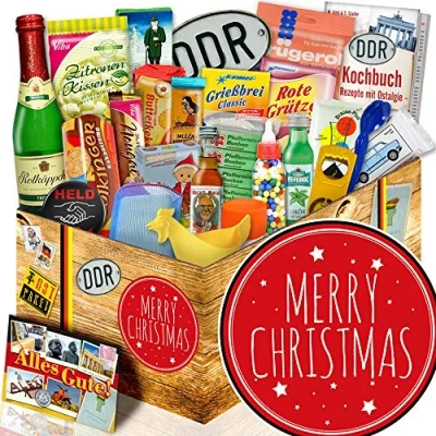 Abbildung von Merry Christmas + Geschenkbox DDR Waren Geschenk Weihnachten für Frauen