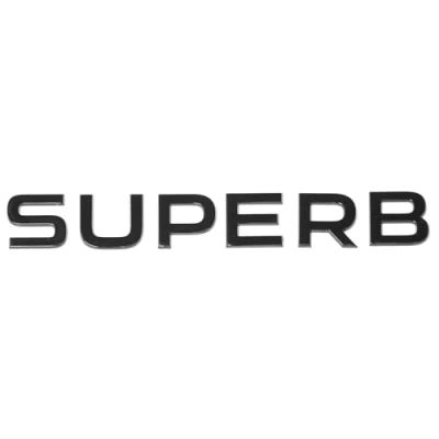 Abbildung von Skoda 3P0853687E041 Schriftzug Superb Heckklappe Emblem Buchstaben Logo, schwarz