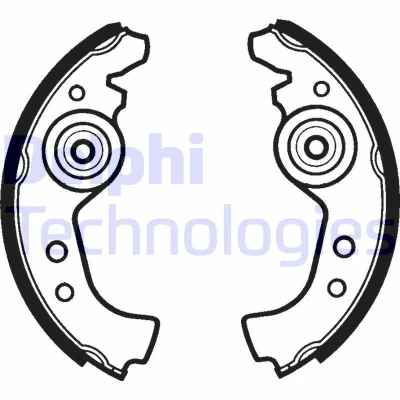 Abbildung von DELPHI LS1290 Bremsbacken 185 31 FIAT: 126, Panda I Schrägheck, Seicento / 600 SEAT: IBIZA 1, Marbella Schrägheck