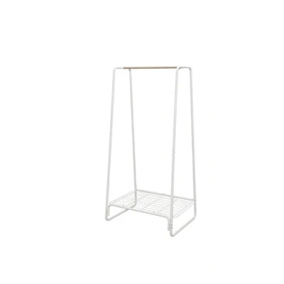 Abbildung von Iris Ohyama Kleiderständer mit Drahtregal, 1 Ebene, Weiß, Modernes Design, Robuster Rahmen, Rutschfest, Für Schlafzimmer, Studio, Schrank, Kleidung &amp; Schuhe, Wäscheständer, Einfacher Aufbau, PI B5M