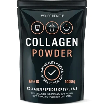 Abbildung von Collagen Pulver aus Weidehaltung Hydrolysat 1 kg Protein wasserlöslich &amp; geschmacksneutral