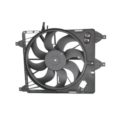 Abbildung von THERMOTEC D8R009TT Lüfter 380 12 mit Kühlerlüfterrahmen (Zarge) RENAULT: MEGANE 2, Kangoo II Express, SCENIC 2