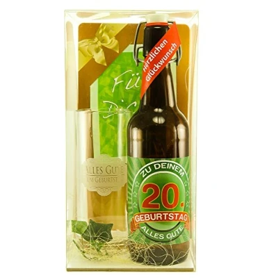 Abbildung von Bier Geschenk Geschenkset 20. Geburtstag
