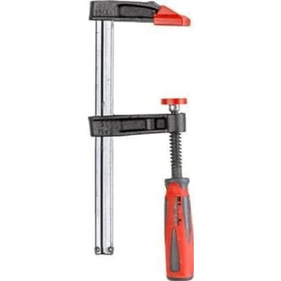 Abbildung von kwb 9285 15 Profi Schraub Zwinge mit 2 Komponentengriff, Spannbacken aus Temperguss Stahl, Schraubzwenge Hohlprofilschiene, Spanntiefe: 50 mm