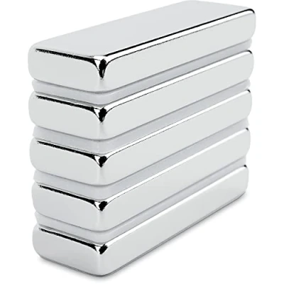 Abbildung von SENSEI® 5 Stück Magnete Rechteckig 30 x 10 4 mm Extra Starke Neodym Magnetplatte 5,4 kg Haftkraft, Flach &amp; Beidseitig Magnetisch