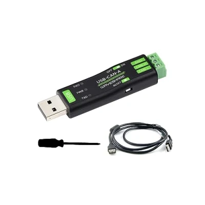 Abbildung von USB zu CAN Adapter Analysator Bus Konverter Basierend auf STM32 Chip, Unterstützt Windows 11/10/8/7/XP und Raspberry Pi OS/Jetson Nano Ubuntu etc. Linux Systeme, mit Kabel