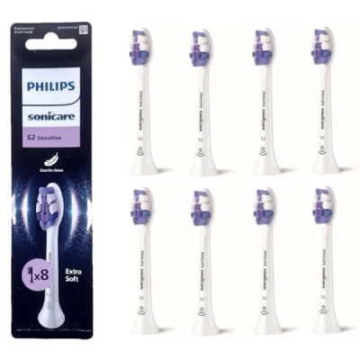 Abbildung von Philips Sonicare Aufsteckbürsten S Sensitive, für empfindliche Zähne und Zahnfleisch, jedes Handstück