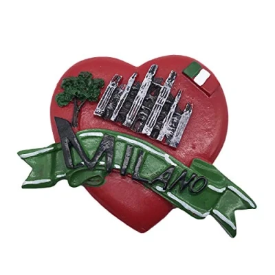 Abbildung von 3D Mailand Italien Kühlschrank Kühlschrankmagnet Tourist Souvenirs Handgemachte Harz Handwerk Magnetische Aufkleber Home Küche Dekoration Reise Geschenk