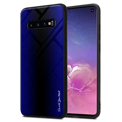 Abbildung von Cadorabo Hülle kompatibel mit Samsung Galaxy S10 4G Schutzhülle TPU Silikon Case Glas Slim Kratzfest Weiche Gummi Rundumschutz für in Lila