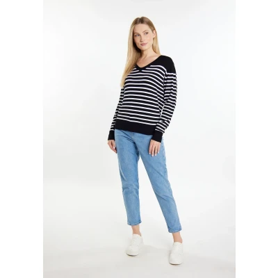Abbildung von Dreimaster Kilata Strickpullover, Damen, Größe: 40, Schwarz weiss