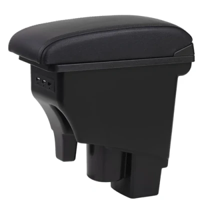 Abbildung von YJYWZH Armlehne Mittelkonsole Aufbewahrungsbox für Fit Jazz 2002 2007 mit 3 USB Ladeanschlüssen