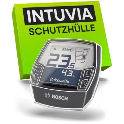 Abbildung von ARION Bosch Intuvia Displayschutz Ebike Zubehör I Fahrradcomputer Schutzhülle für E Bike Display durchsichtig und Kratzfest wasserabweisend Fahrrad Computer Schutz Abdeckung