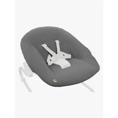 Abbildung von Hauck Babywippe Baby Bouncer Cover Muslin Dark Grey, Schonbezug für und Hochstuhlaufsätze