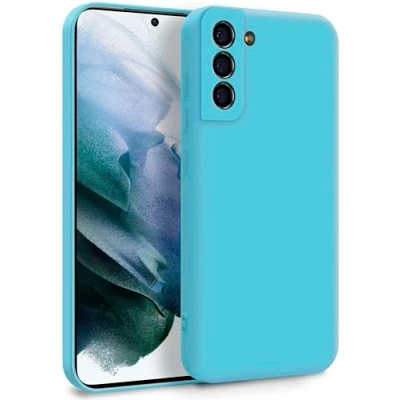Abbildung von MyGadget Hülle für Samsung Galaxy S21 Zweilagige Handyhülle mit Kameraschutz Cover Innenfutter &amp; Silikon außen Türkis