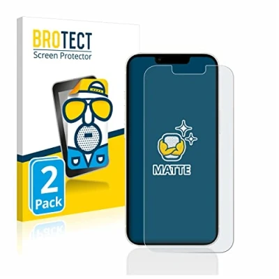Abbildung von BROTECT Entspiegelungs Schutzfolie für Apple iPhone 13/13 Pro (2 Stück) Matte Displayschutz Folie, Anti Reflex, Fingerprint