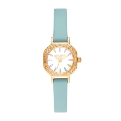 Abbildung von Olivia Burton Analog Quarzuhr für Damen mit Türkisfarbenes Lederarmband OB16CC53