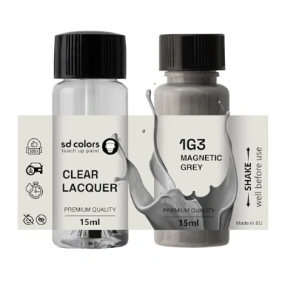 Abbildung von SD COLORS 1G3 Ausbesserungslack, magnetisch, Grau, 15 ML, Reparatur Pinsel, Farbcode Magnetgrau (Farbe + Lack)