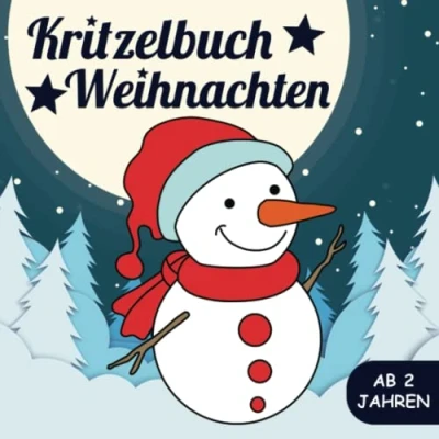 Abbildung von Kritzelbuch Weihnachten ab 2 Jahren: Malbuch für Kinder mit wunderschönen Motiven zum Ausmalen und Kritzeln Jungen Mädchen zwischen 8 Jahren