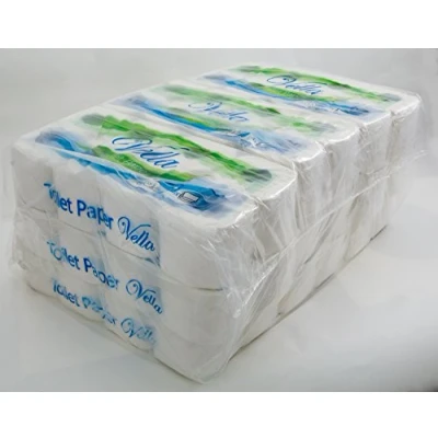 Abbildung von Vella 72 Rollen Kleinrollen Toilettenpapier 3 lagig weiss aus Zellstoff Frischfasern 250 Blatt je Rolle im 9 x 8 Super Sparpack