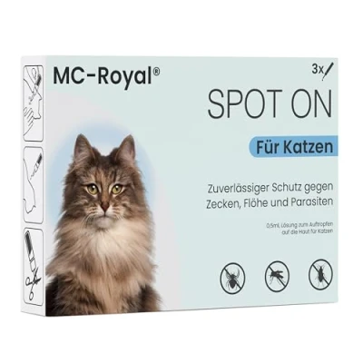 Abbildung von MC Royal® Spot On Zeckenschutz für Katzen [zuverlässiger Schutz] Zeckenmittel Katze