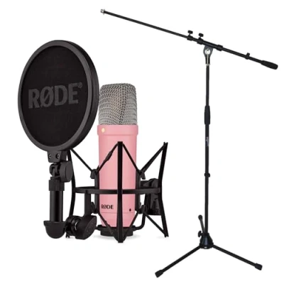 Abbildung von Rode NT1 Signature Pink Studio Mikrofon + keepdrum Mikrofonständer