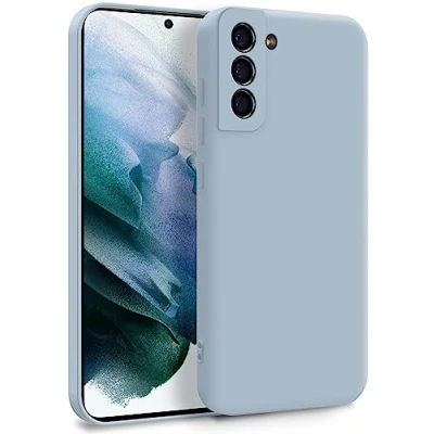 Abbildung von MyGadget Hülle für Samsung Galaxy S21 Zweilagige Handyhülle mit Kameraschutz Cover Innenfutter &amp; Silikon außen Hell Blau