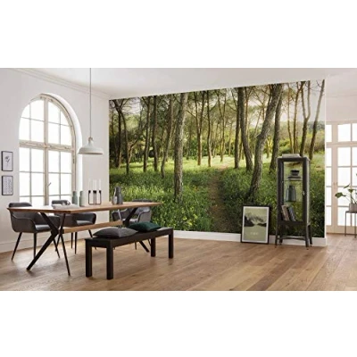 Abbildung von Komar Vliestapete &quot;Blütenzauberwald&quot;, 450x280 cm (Breite x Höhe), Wohnzimmer, Schlafzimmer