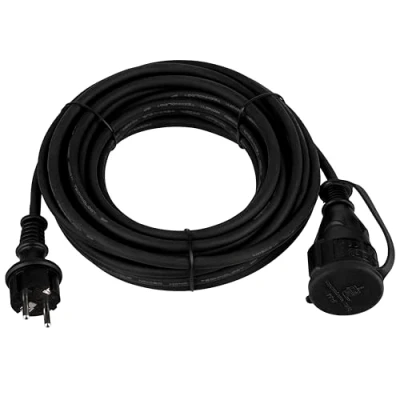 Abbildung von REV 0065109 Strom Verlängerungskabel 16 A Schwarz 10.00 m H05RR F 3G Verlängerungskabel, (10.00 cm)