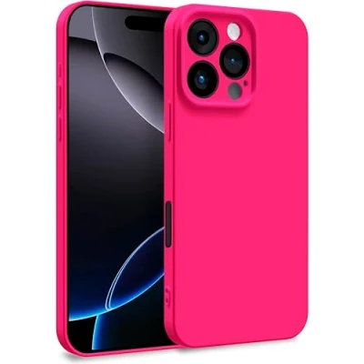 Abbildung von MyGadget Hülle für iPhone 16 Pro Max Zweilagige Handyhülle mit Kameraschutz Cover Innenfutter &amp; Silikon außen Pink