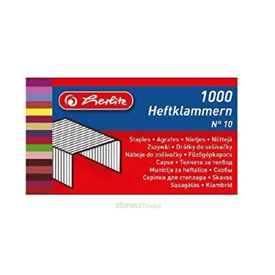 Abbildung von Herlitz 8760613 Heftklammern Nummer 10 verzinkt, 1000 Stück, metall