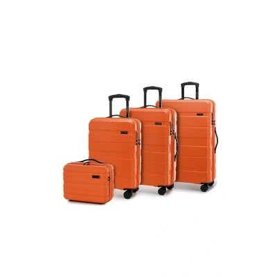Abbildung von WITTCHEN COMODO Line Kofferset Reisekoffer Hartgepäck aus ABS TSA Schloss Größe (S+M+L+Kosmetikkoffer) Orange