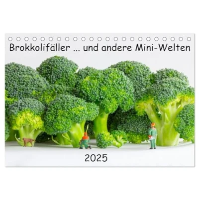 Abbildung von Brokkolifäller ... und andere Mini Welten (Tischkalender 2025 DIN A5 quer), CALVENDO Monatskalender