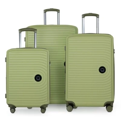 Abbildung von Hauptstadtkoffer Mitte 3er Kofferset Handgepäckskoffer 55 cm, mittelgroßer Koffer 68 cm + großer Reisekoffer 77 Hartschale ABS, TSA, Kiwi