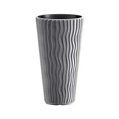 Abbildung von ZANVIC Blumentopf Sandy Slim, Grau, 30 cm