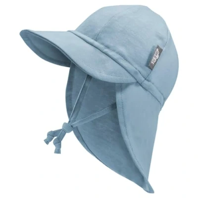 Abbildung von Jan &amp; Jul Nackenklappen Sonnenhut für Baby Jungen, Bänder mit Schnüren (Sturmblau, Größe S: 3 6 Monate)