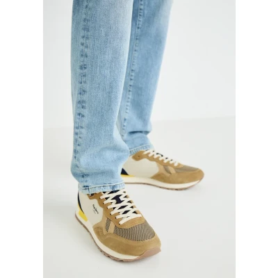 Abbildung von Pepe Jeans BRIT CAMP Sneaker low, Herren, Größe: 42, Camel/beige Leder und textil