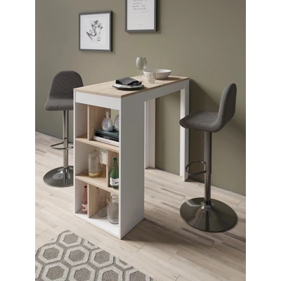 Abbildung von byLIVING Bargruppe &quot;Essgruppe Casino 01, Moby&quot;, (Set, 3 tlg., Tisch mit Barhockern), Barhocker höhenverstellbar