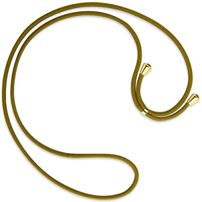 Abbildung von mtb more energy® Ersatz Band für Handykette Khaki inklusive Endkappen (Gold) hochwertige Austausch Kordel Seil Kette