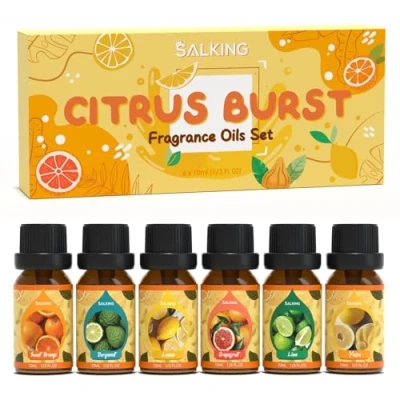 Abbildung von SALKING Zitrus Duftöl Set, Aromatherapie, 6x10 ml Arancia dolce, Bergamotto, Limone, Pompelmo, Lime, Yuzu Citrus
