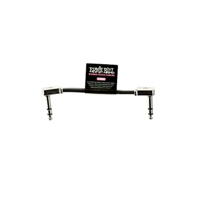 Abbildung von Ernie Ball Flaches Stereo Patchkabel 7,62 cm Schwarz